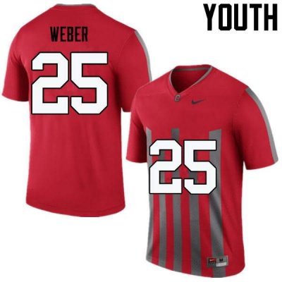 Youth Ohio State Buckeyes #25 Mike Weber Throwback Nike NCAA College Football Jersey Outlet ZSU4544BA